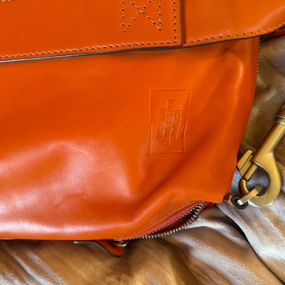 Orange Leather messenger bag by Jack Spade - Picture 7 of 7